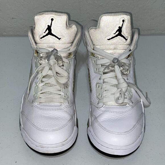 Nike Air Jordan Retro 5 V Metallic White 136027-130 Mens Size 7 Womens 8.5 2015 main image 6